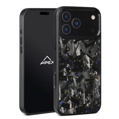 Gold and Blue Large Fragment  | Forged Carbon Fiber | iPhone Case | IMPACT SERIES 2.0
