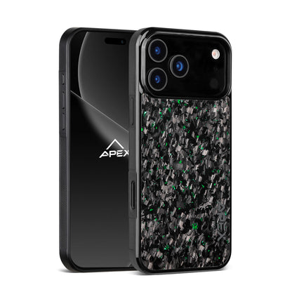Green Fragment  | Forged Carbon Fiber | iPhone Case | IMPACT SERIES