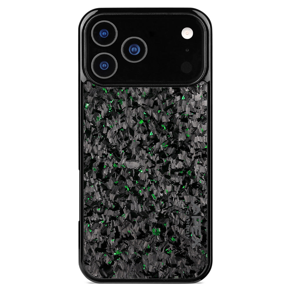 Green Fragment  | Forged Carbon Fiber | iPhone Case | IMPACT SERIES