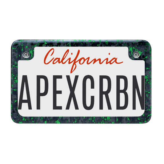 Green Fragment | Carbon Fiber Motorcycle License Plate Frame