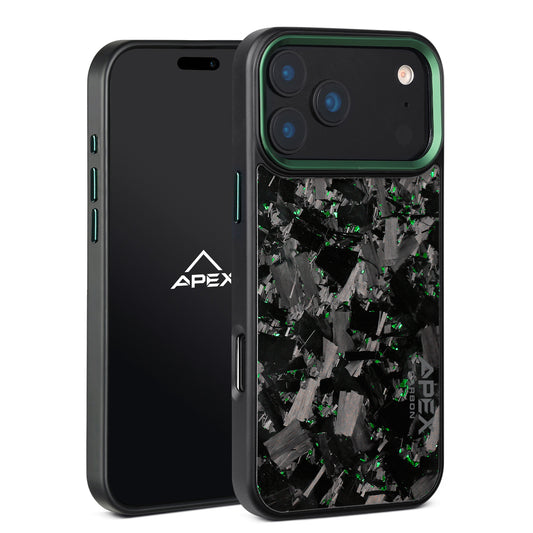 Green Large Fragment  | Forged Carbon Fiber | iPhone Case | IMPACT SERIES 2.0