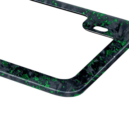 Green Fragment | Carbon Fiber Motorcycle License Plate Frame
