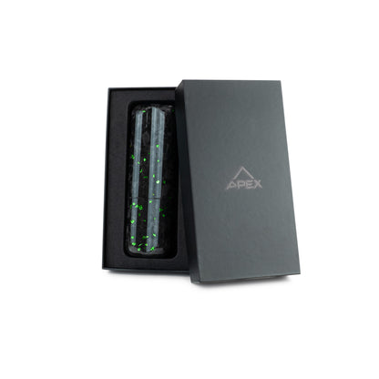 Green Fragment | Real Forged Carbon Fiber | 2 Tube Cigar Case