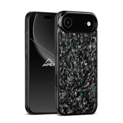 Green Fragment  | Forged Carbon Fiber | iPhone Case | IMPACT SERIES