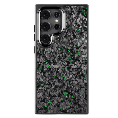 Green Fragment  | Forged Carbon Fiber | Samsung Case | IMPACT SERIES 2.0