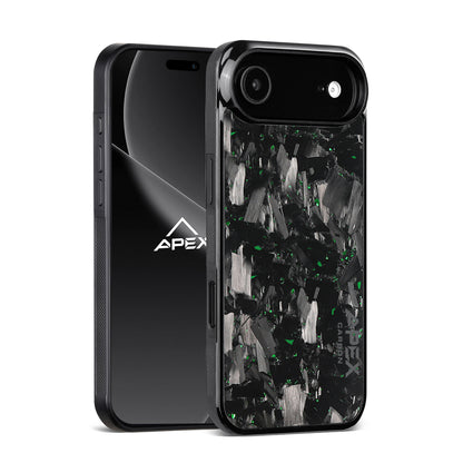 Green Large Fragment Series | Forged Carbon Fiber | iPhone Case | IMPACT SERIES