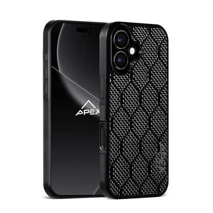 Carbon Fiber Black Honeycomb | iPhone Case | IMPACT SERIES