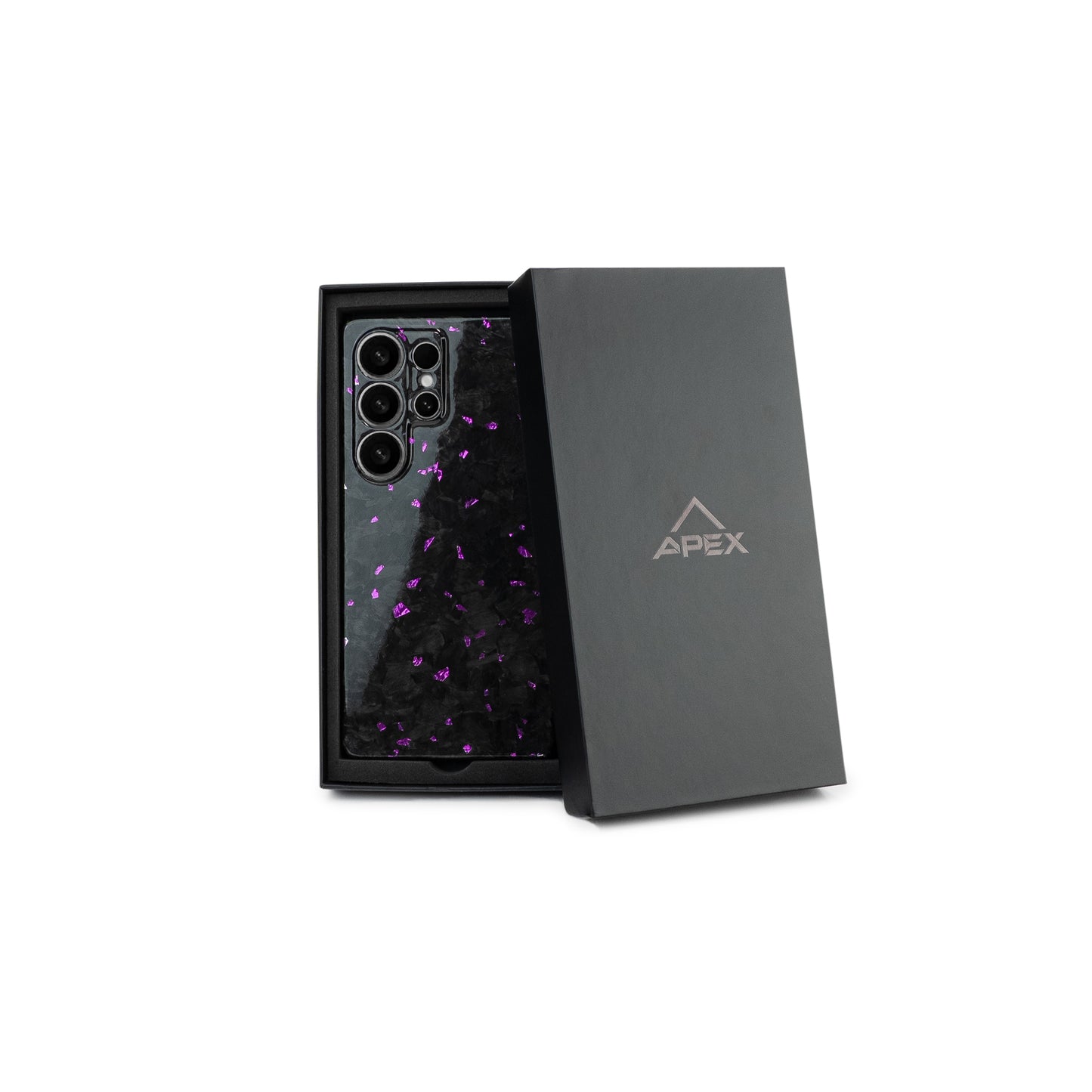 Purple Fragment | Forged Carbon Fiber | Samsung Case | SQUELETON SERIES