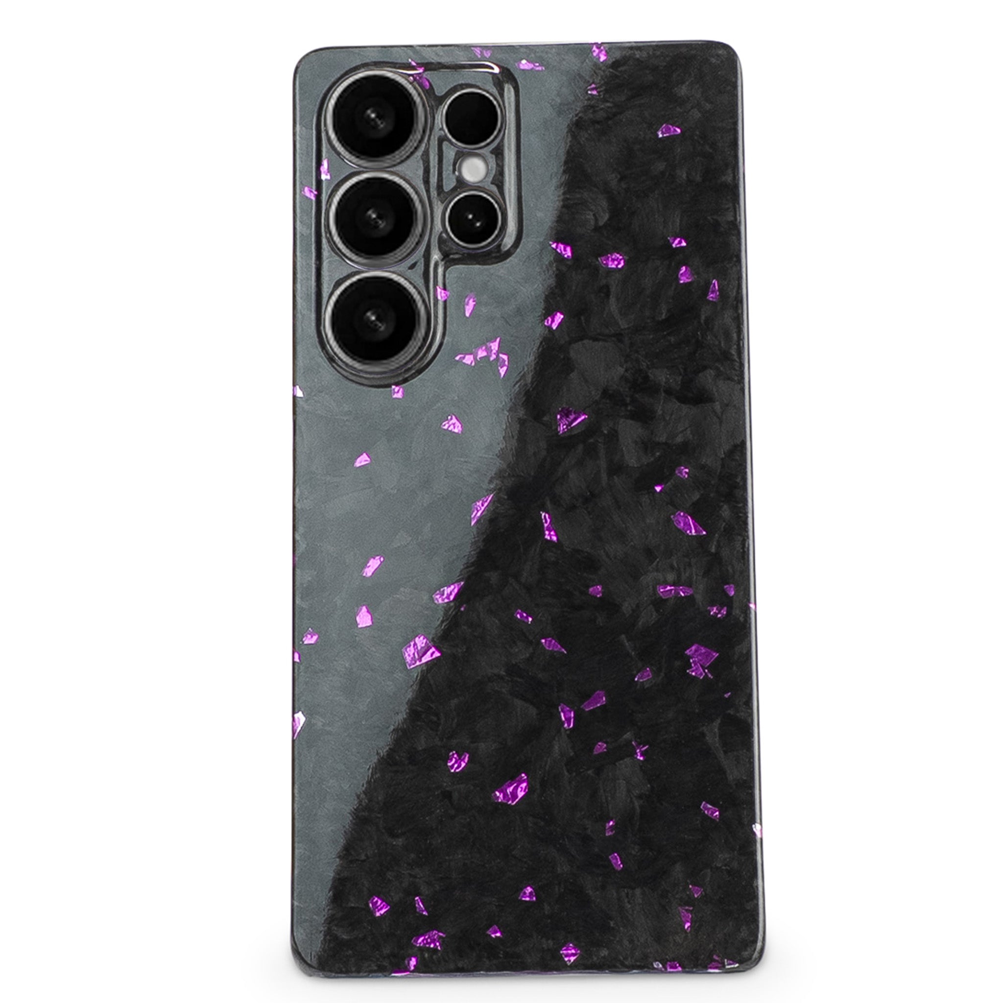 Purple Fragment | Forged Carbon Fiber | Samsung Case | SQUELETON SERIES