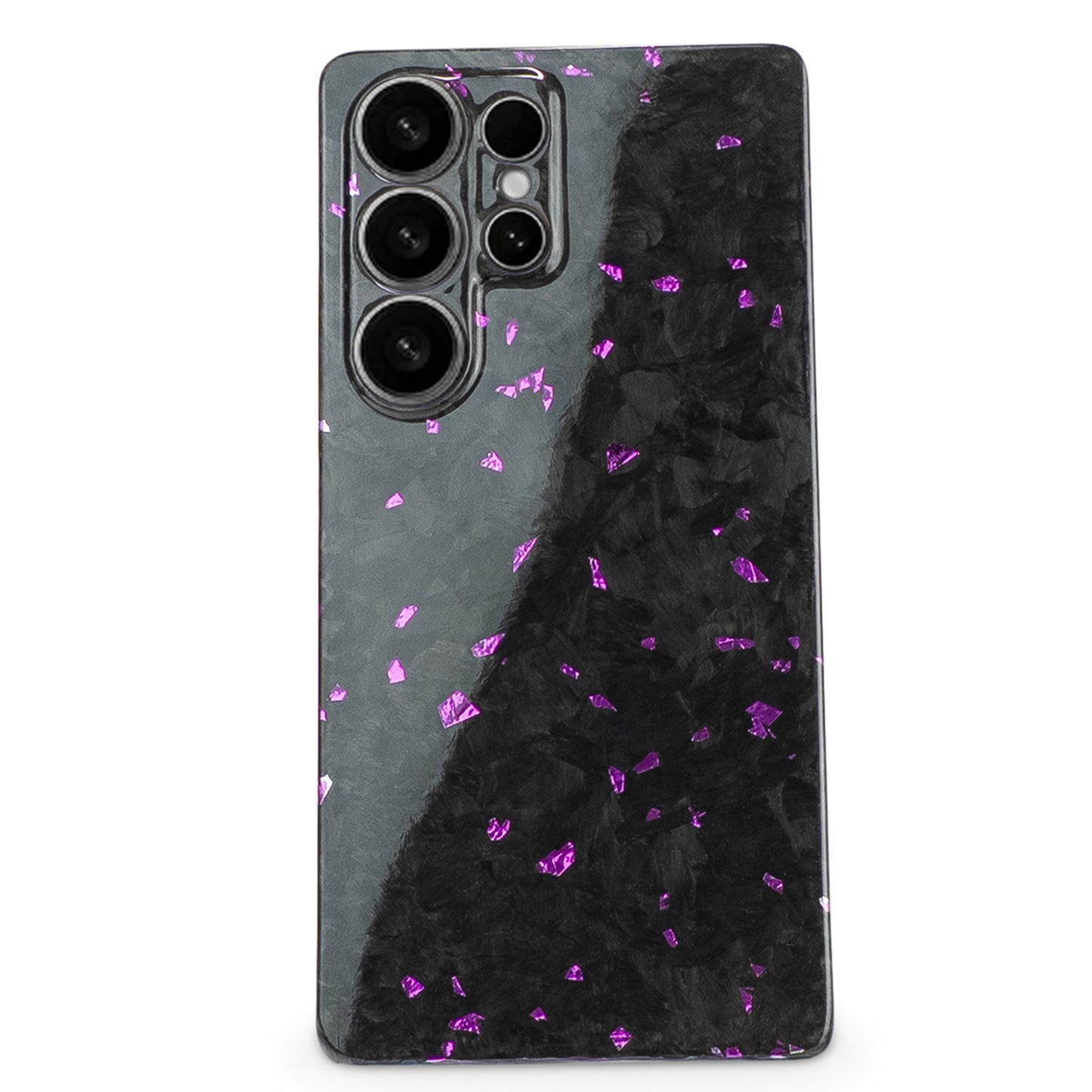 Purple Fragment | Forged Carbon Fiber | Samsung Case | SQUELETON SERIES