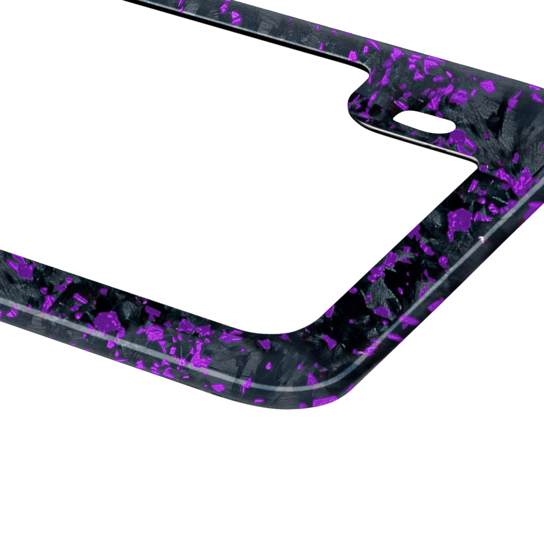 Purple Fragment | Carbon Fiber Motorcycle License Plate Frame