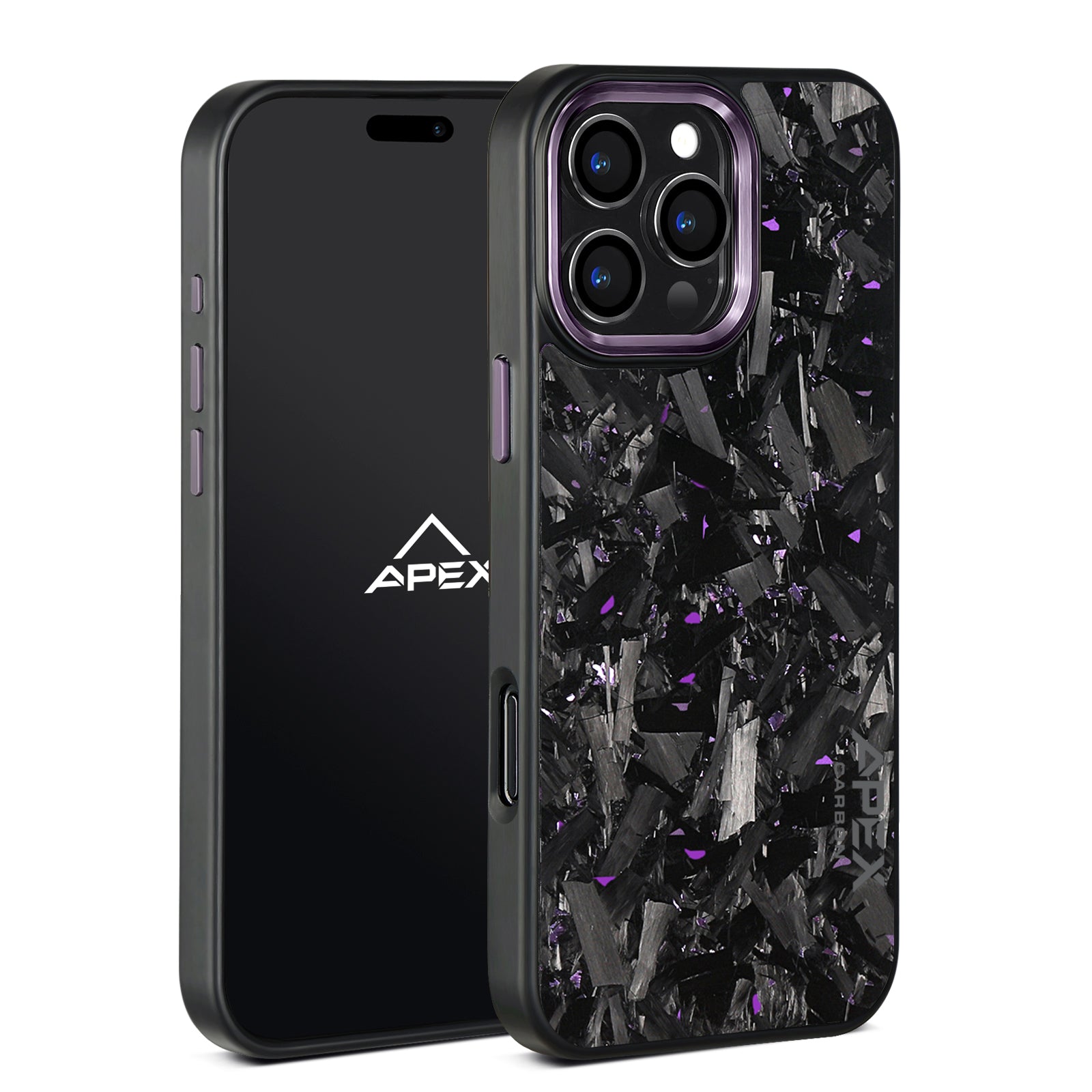 Purple Large Fragment | Forged Carbon Fiber | iPhone Case | IMPACT SER APEX CARBON Purple Large Fragment | Forged Carbon Fiber | iPhone Case | IMPACT SER APEX CARBON