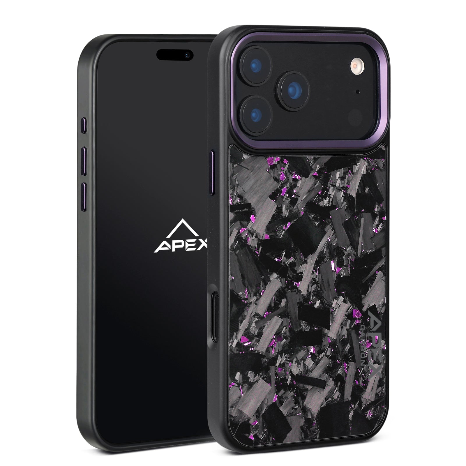 Purple Large Fragment  | Forged Carbon Fiber | iPhone Case | IMPACT SERIES 2.0