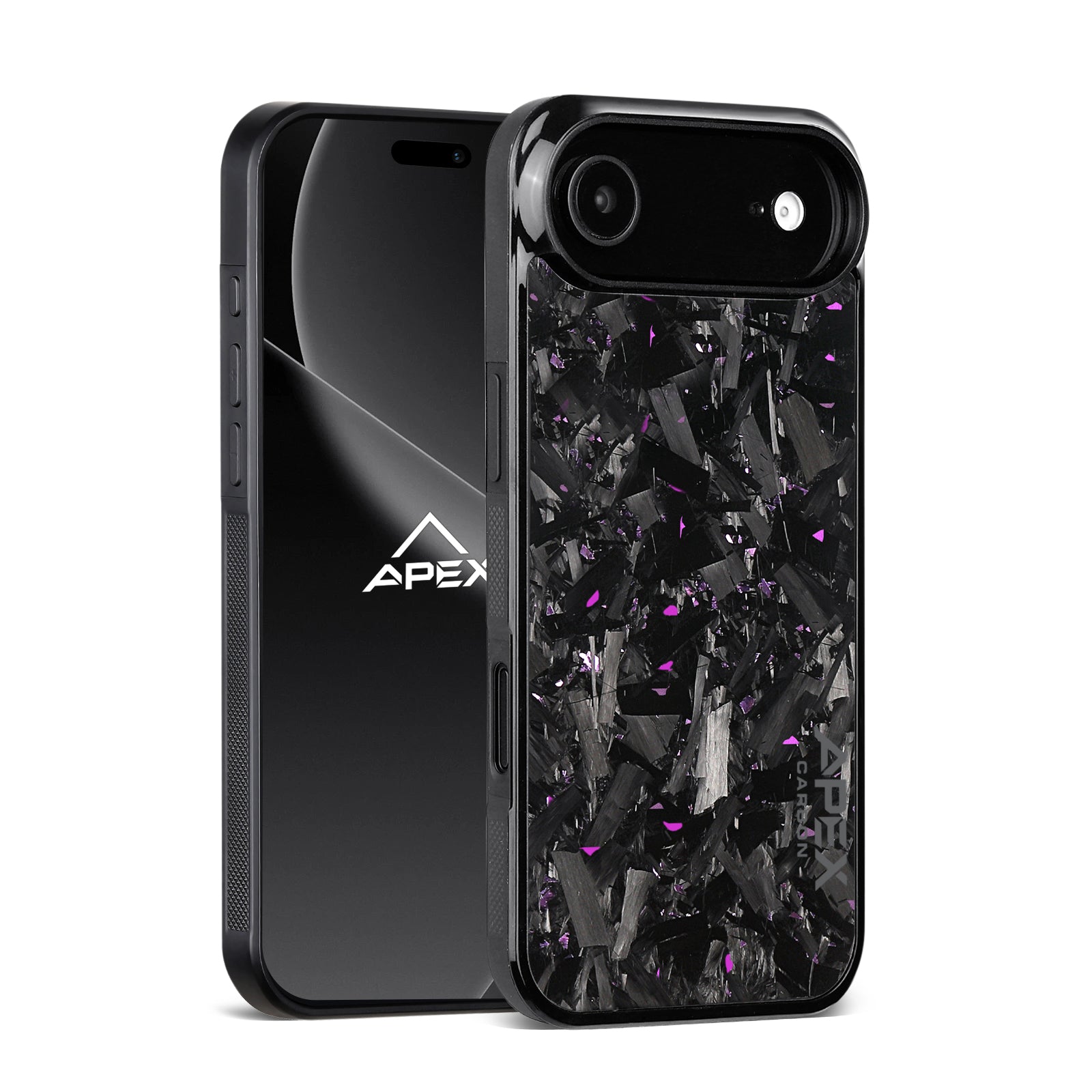 Purple Large Fragment Series | Forged Carbon Fiber | iPhone Case | IMPACT SERIES