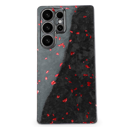 Red Fragment | Forged Carbon Fiber | Samsung Case | SQUELETON SERIES