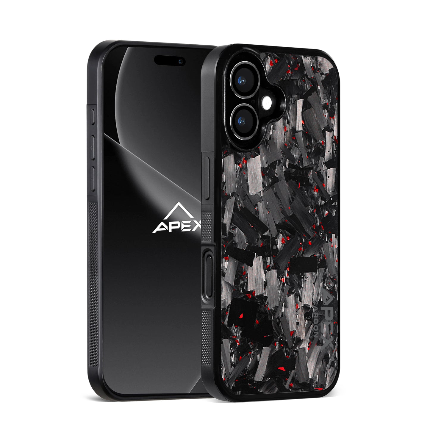 Red Large Fragment Series | Forged Carbon Fiber | iPhone Case | IMPACT SERIES