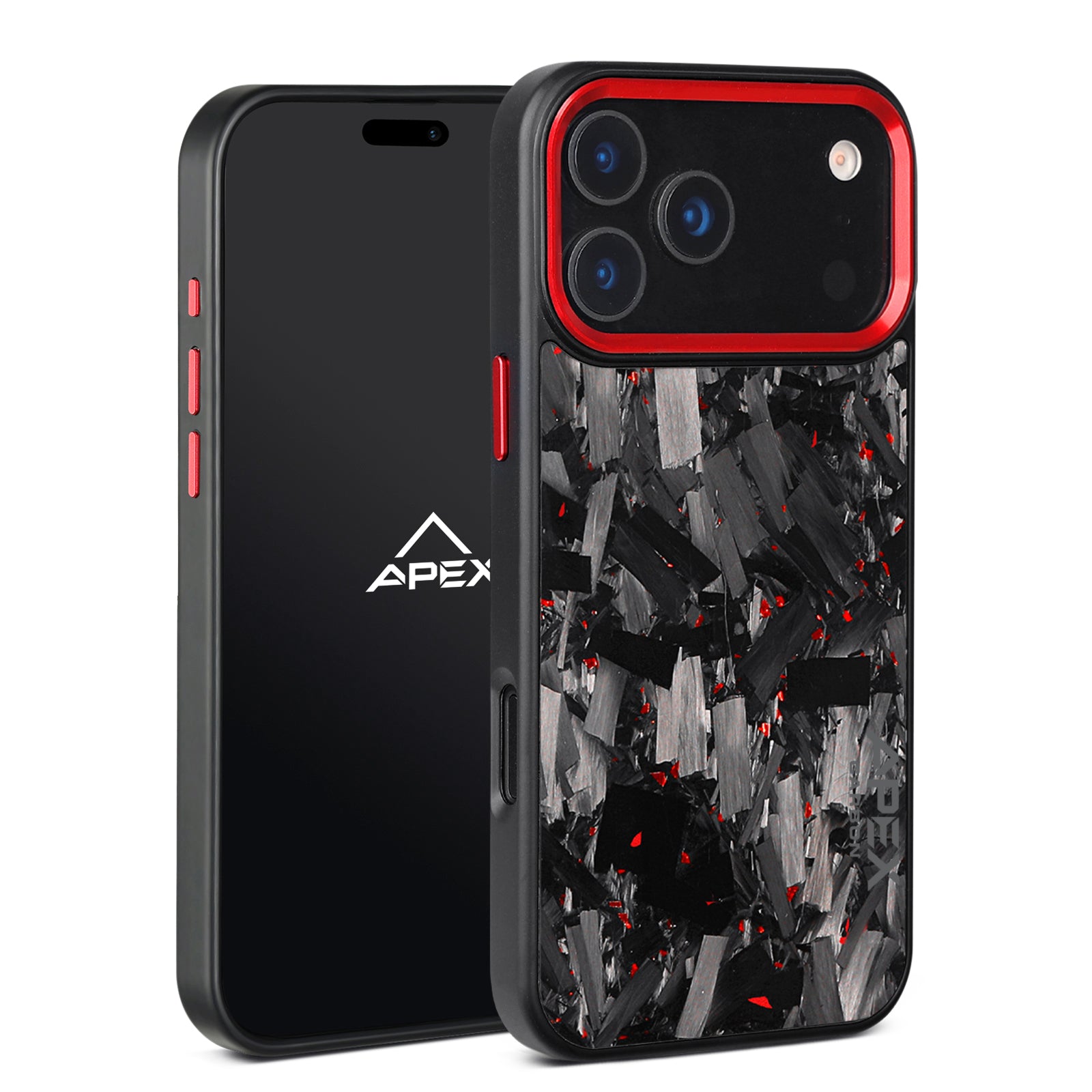 Red Large Fragment  | Forged Carbon Fiber | iPhone Case | IMPACT SERIES 2.0