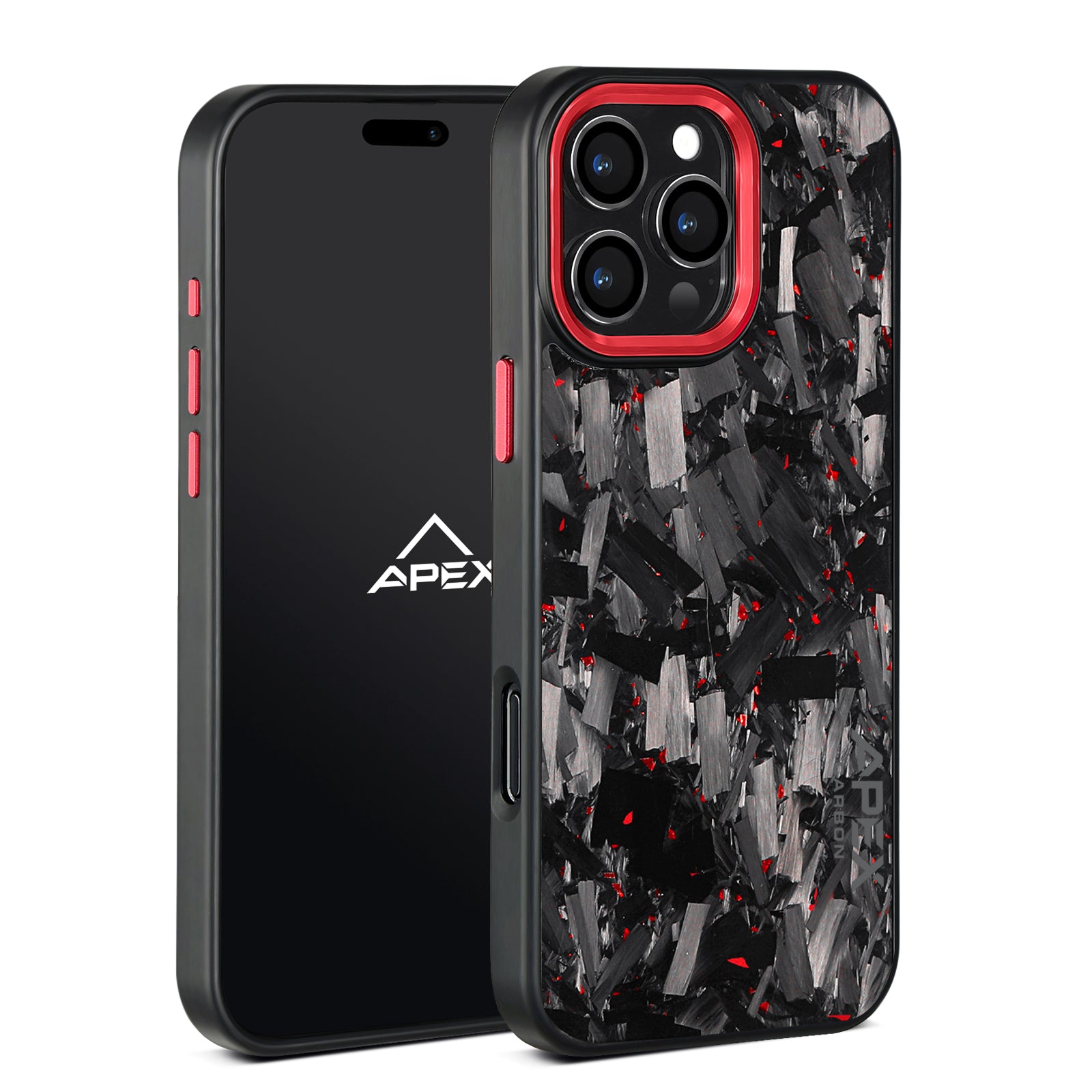 Red Large Fragment  | Forged Carbon Fiber | iPhone Case | IMPACT SERIES 2.0