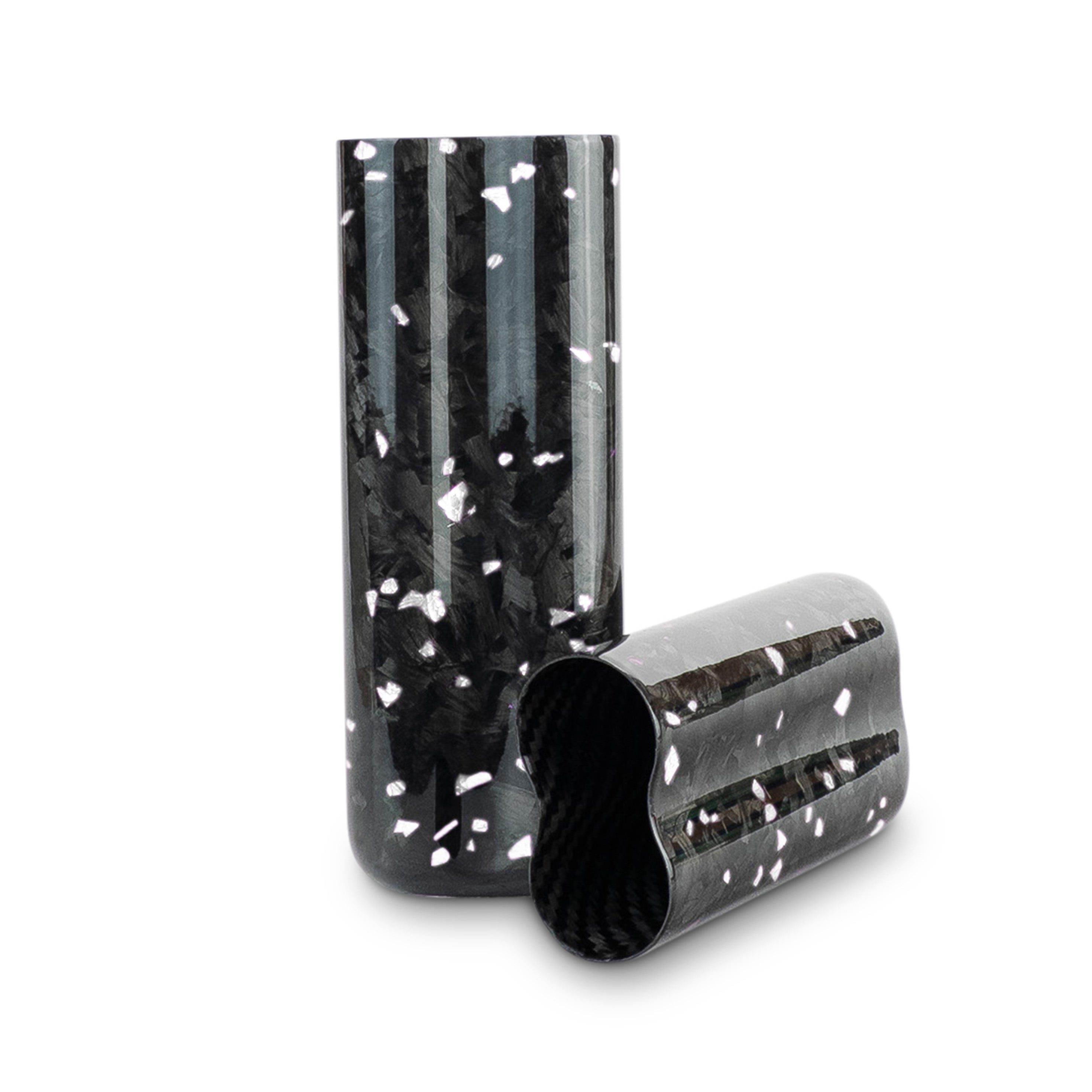 Silver Fragment | Real Forged Carbon Fiber | 2 Tube Cigar Case